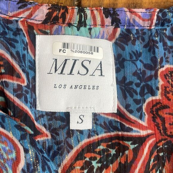 Misa Los Angeles Tara Mini Dress in Cerulean Small - Picture 4 of 11